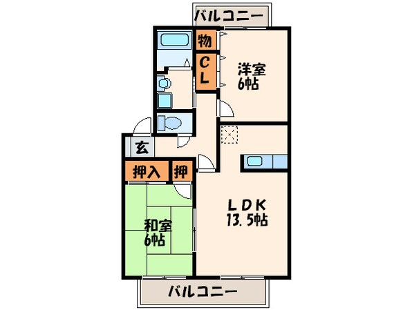 セジュール白水の物件間取画像